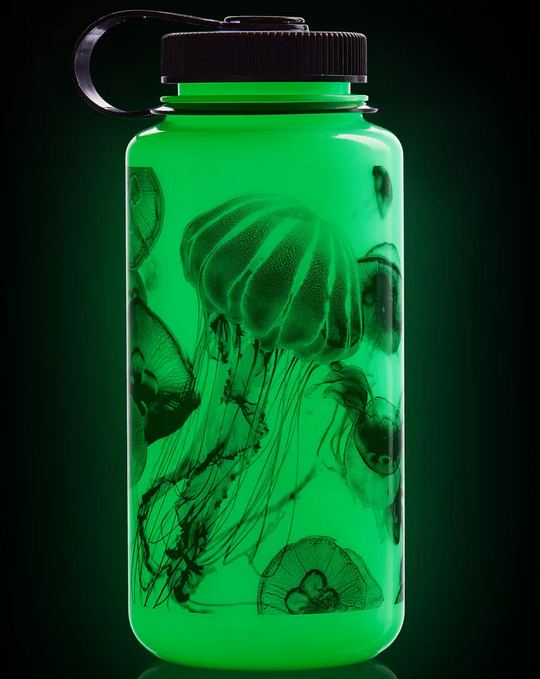 32oz Wide Mouth Sustain Glo Wyld Water Bottle | Jellyfish | Nalgene