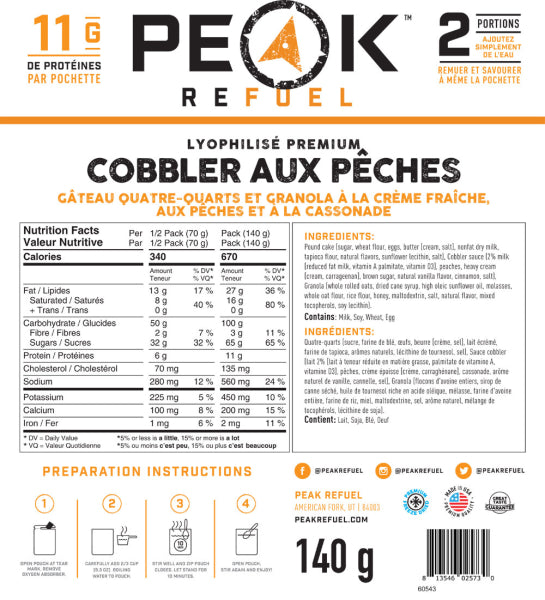 Peach Cobbler | Peak Refuel