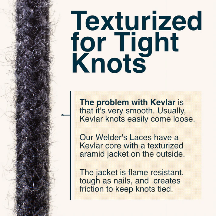 Welder's Laces | Black| 84" | Adventure Andy