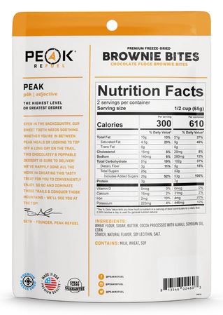 Chocolate Fudge Brownie Bites | Freeze Dried | Peak Refuel