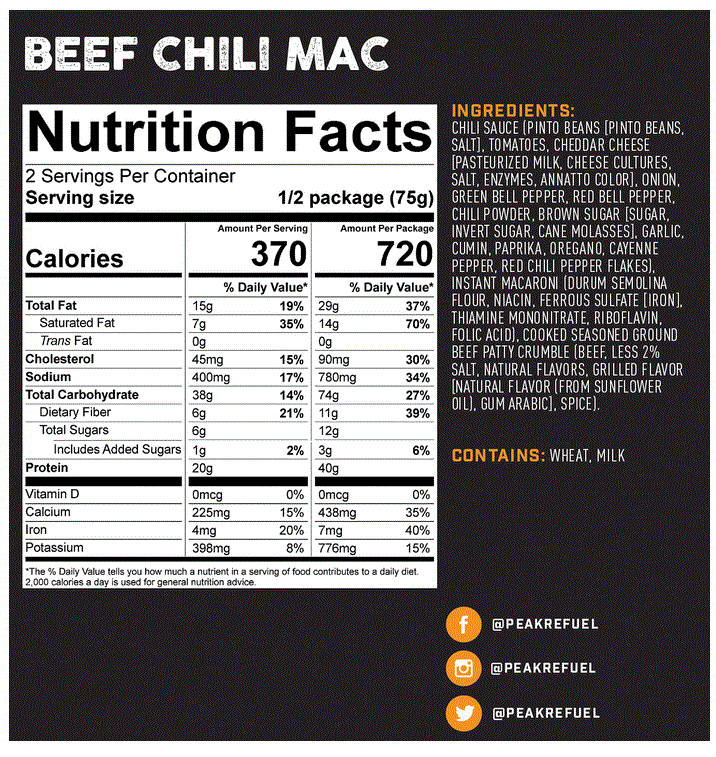 Beef Chili Mac | Peak Refuel