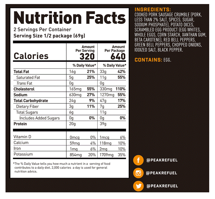 Breakfast Skillet | 39g Protein | Peak Refuel