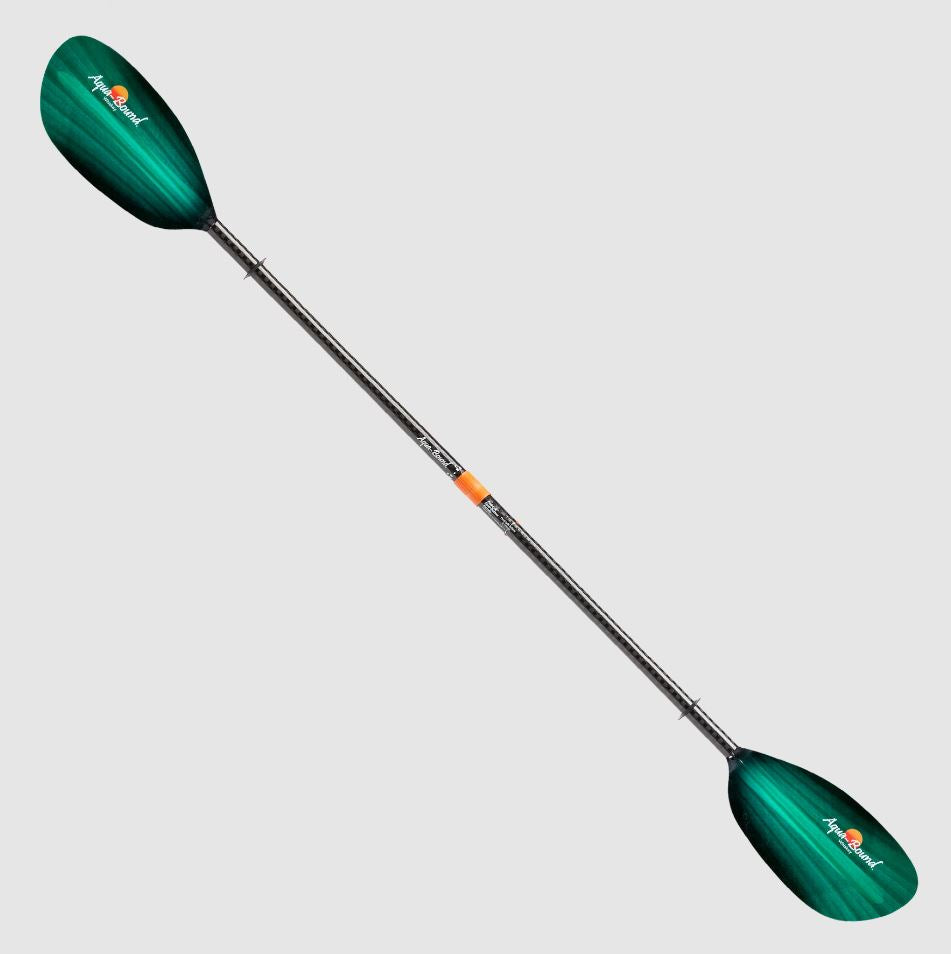 Whiskey Fiberglass GREEN TIDE | 2-Piece Straight Shaft Kayak Paddle | Aqua Bound