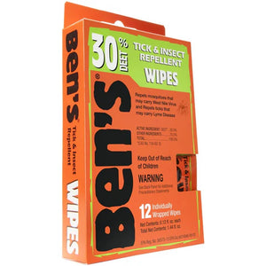 Ben's Insect Repellent Wipes | 12/box | Ben's