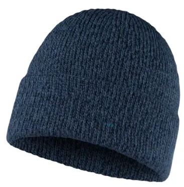 Knitted Beanie Hat | Jarn Denim | Buff
