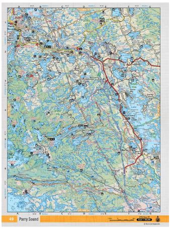 Parry Sound Topographic Adventure Map | CCON49 | Backroad Mapbooks