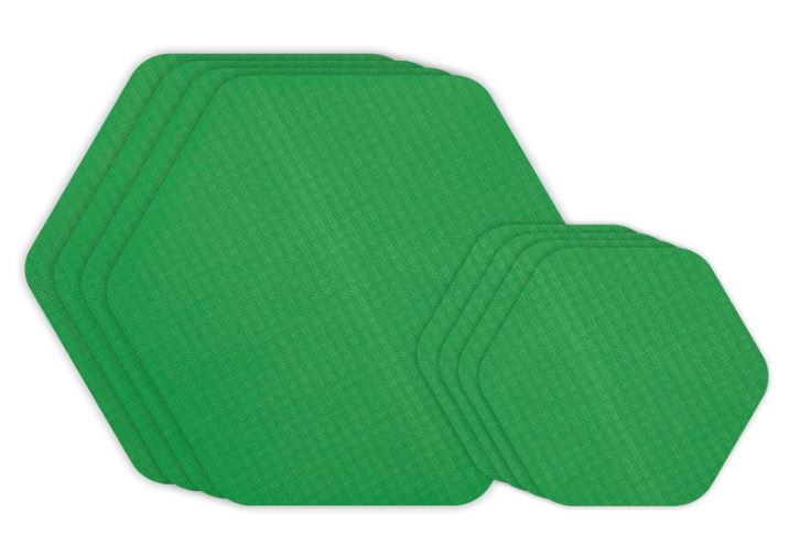 Tenacious Tape Hex Repair Patches | Green | Gear Aid