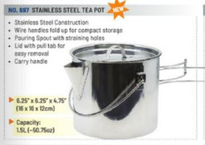 1.5L Stainless Steel Tea Pot | North 49