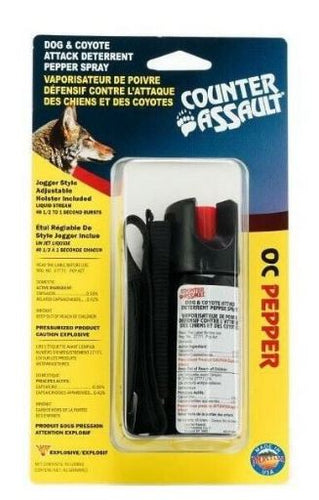 Dog & Coyote Deterrent Pepper Spray | Adjustable Holster | Counter Assault