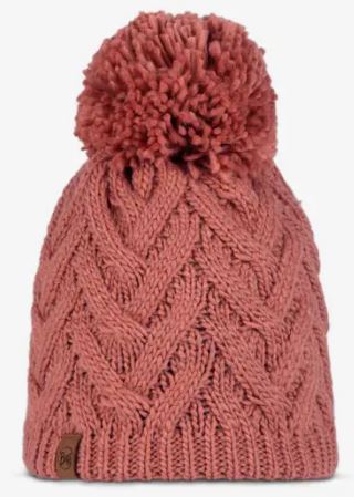 Knitted & Fleece Beanie Hat | Caryn Crimson | Buff