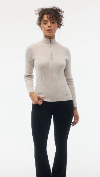 Women's Astra 1/2 Zip Fitted Sweater | FIG