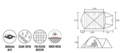 Ontario Series 3P Tent | Treqa