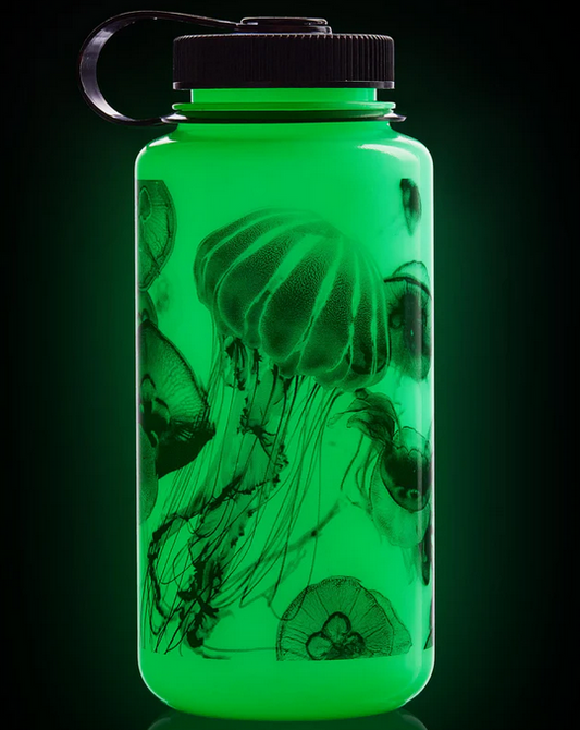 32oz Wide Mouth Sustain Glo Wyld Water Bottle | Jellyfish | Nalgene