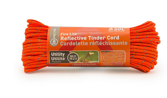 Utility Reflective Tinder Cord | 50 ft | SOL