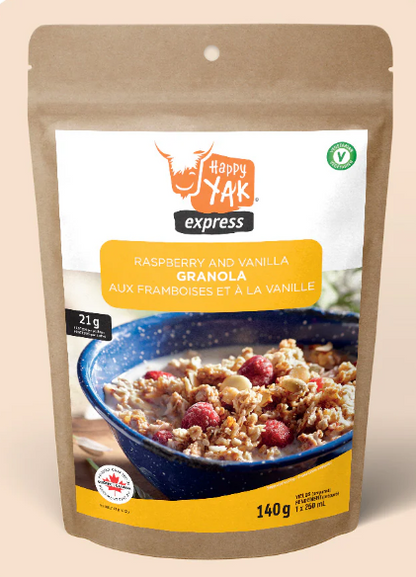 Raspberry and Vanilla Granola | Happy Yak Express