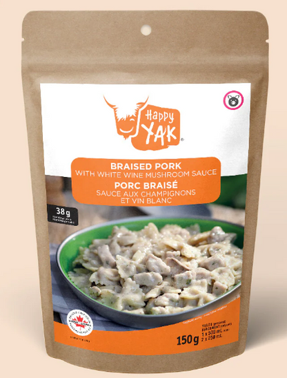 Braised Pork with White Wine Mushroom Sauce | Happy Yak