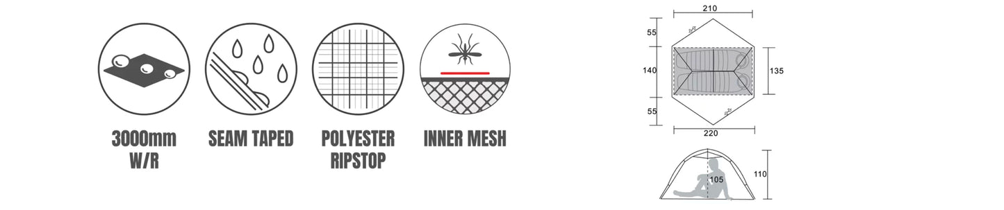 Ultra Light 2P Tent | Treqa