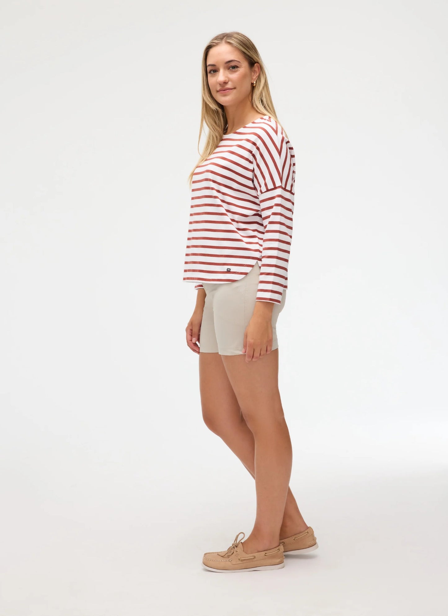 Women's Newport 7/8 sleeve Breton Top | Fig