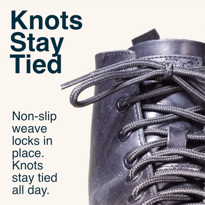 Round Boot Laces | Black | 71" | Adventure Andy
