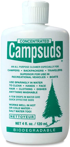 4 fl oz | Campsuds Concentrated Biodegradable Soap | Campsuds