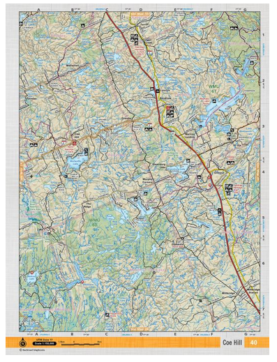 Coe Hill Adventure Topographic Map | CCON40 | Backroad Mapbooks
