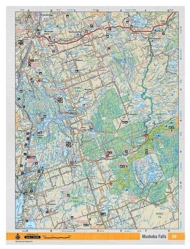 Muskoka Falls Waterproof Topographic Map | CCON36 | Backroad Mapbooks