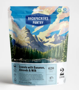Granola with Bananas, Milk & Almonds | Backpacker's Pantry