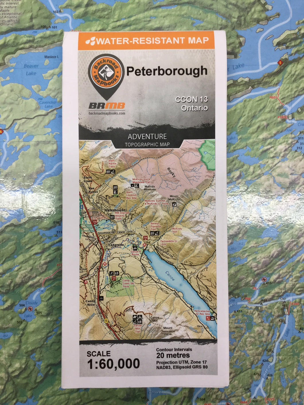 Peterborough Adventure Topographic Map | CCON13 | Backroad Mapbooks