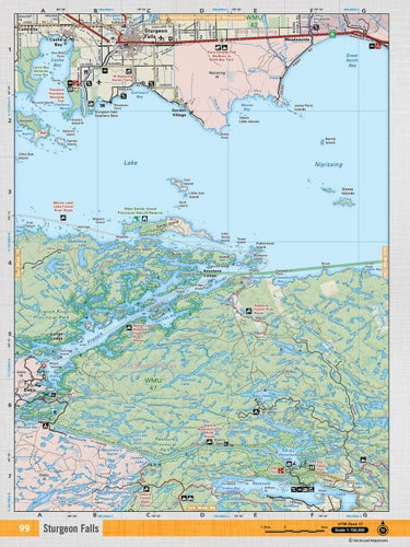 Sturgeon Falls Adventure Topographic Map | CCON99 | Backroad Mapbooks