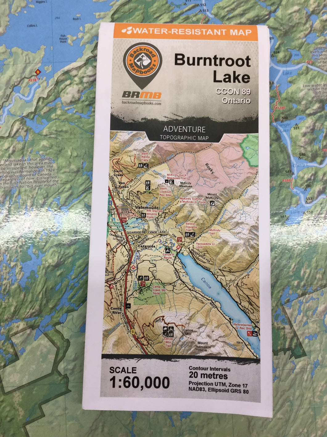 Burntroot Lake Topographic Map | CCON89 | Backroad Mapbooks